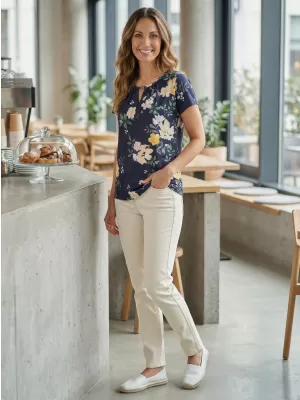 Damen-T-Shirt KIXMI ORNELLA DUNKELBLAU