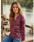 Damen-T-Shirt KIXMI ONDREA BURGUND