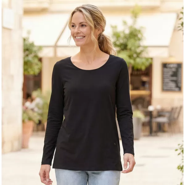 Damen-T-Shirt KIXMI OLIMPIE SCHWARZ 