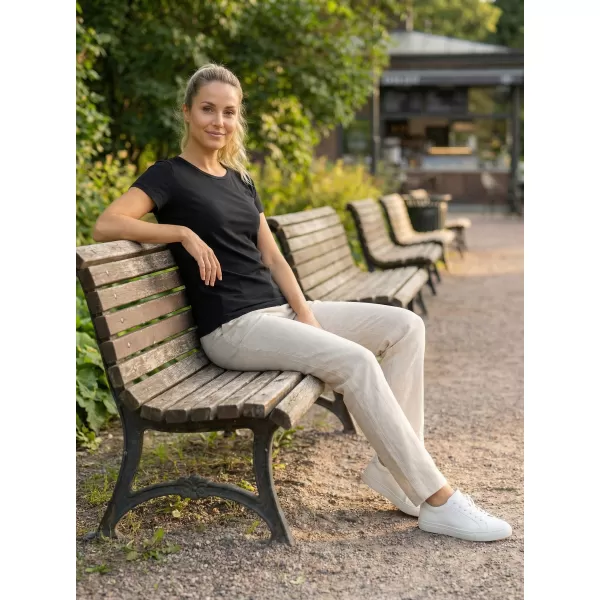  Damen-T-Shirt ALTISPORT PUSTA LTSY947 SCHWARZ 