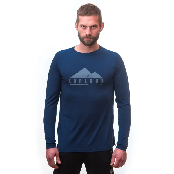  Herren-Thermo-T-Shirt mit langen Ärmeln SENSOR MERINO AIR PT EXPLORE 22200009 DUNKELBLAU 