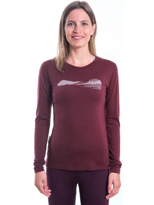 Damen-Langarm-Funktionsshirt SENSOR MERINO AIR PT HILLS 22200011 PORT RED