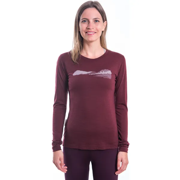  Damen-Langarm-Funktionsshirt SENSOR MERINO AIR PT HILLS 22200011 PORT RED 