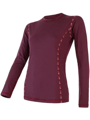 Damen-Thermoshirt mit langen Ärmeln SENSOR MERINO AIR 18200006 PORT RED