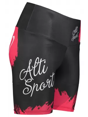 Kurze Premium-Leggings für Damen ALTISPORT SWE/ALW01bS03 ROT