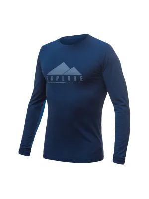 Herren-Thermo-T-Shirt mit langen Ärmeln SENSOR MERINO AIR PT EXPLORE 22200009 DUNKELBLAU