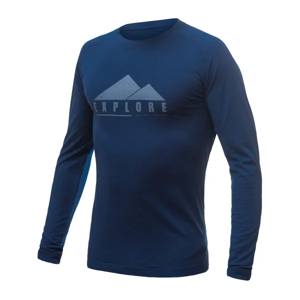 Herren-Thermo-T-Shirt mit langen Ärmeln SENSOR MERINO AIR PT EXPLORE 22200009 DUNKELBLAU 