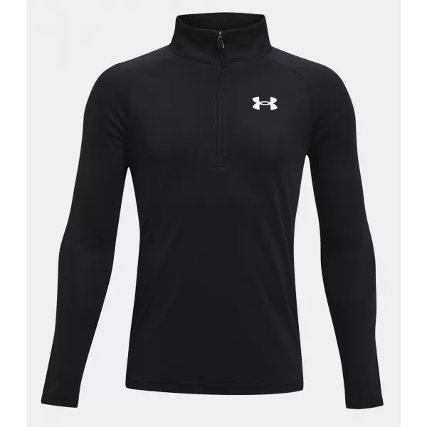  T-Shirt für Jungen UNDER ARMOUR TECH 2.0 1/2 ZIP 1363286-001 SCHWARZ 
