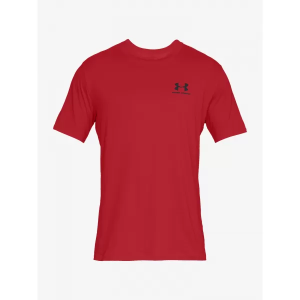  Herren-T-Shirt UNDER ARMOUR SPORTSTYLE LEFT CHEST SS 1326799-600 ROT 