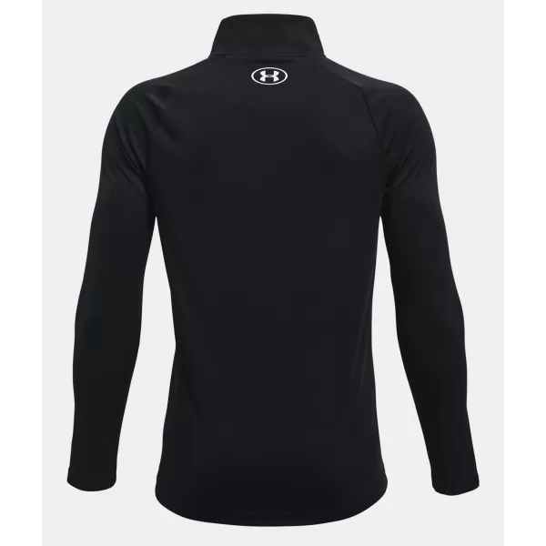  T-Shirt für Jungen UNDER ARMOUR TECH 2.0 1/2 ZIP 1363286-001 SCHWARZ 