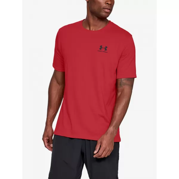  Herren-T-Shirt UNDER ARMOUR SPORTSTYLE LEFT CHEST SS 1326799-600 ROT 