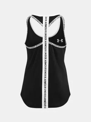 Tanktop für Mädchen UNDER ARMOUR KNOCKOUT TANK 1363374-001 SCHWARZ