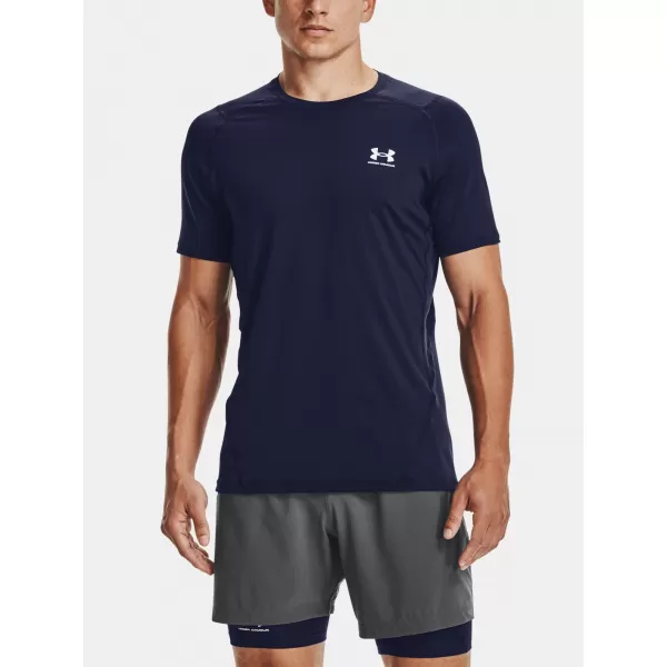  Herren-T-Shirt UNDER ARMOUR HG ARMOUR FITTED SS 1361683-410 BLAU 