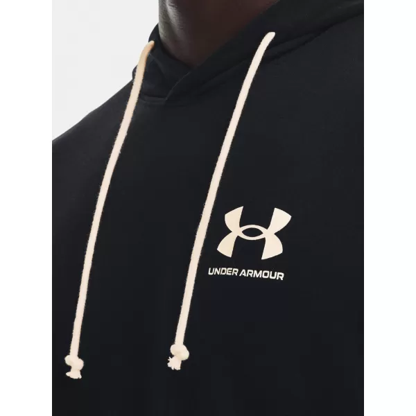  Herren-Sweatshirt UNDER ARMOUR UA RIVAL TERRY LC HD 1370401-001 SCHWARZ 