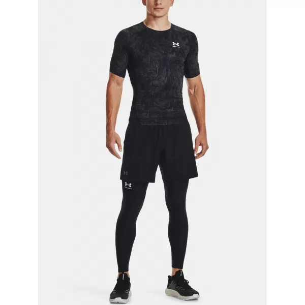  Herren-T-Shirt UNDER ARMOUR UA HG ARMOUR COMP PRINT SS 1370324-001 SCHWARZ 