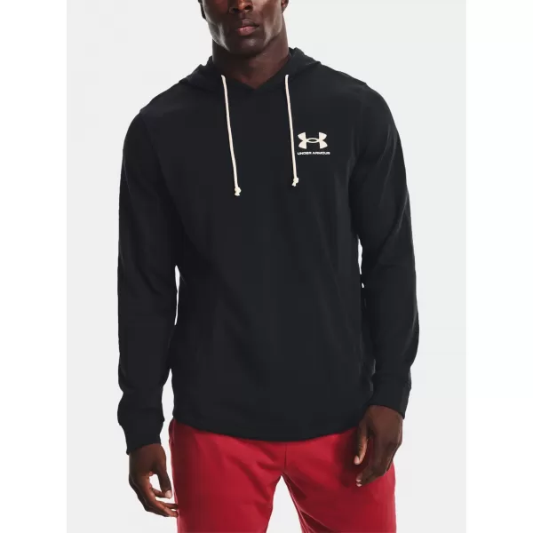  Herren-Sweatshirt UNDER ARMOUR UA RIVAL TERRY LC HD 1370401-001 SCHWARZ 