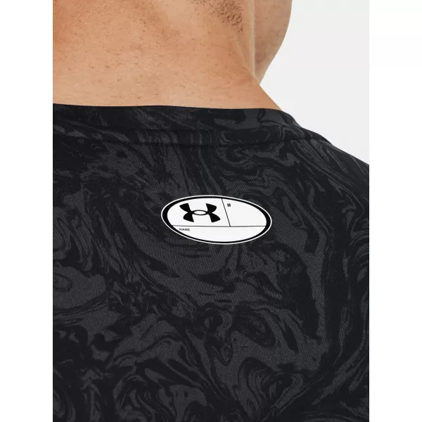  Herren-T-Shirt UNDER ARMOUR UA HG ARMOUR COMP PRINT SS 1370324-001 SCHWARZ 