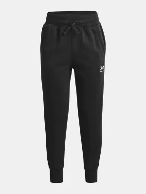Mädchenhosen UNDER ARMOUR RIVAL FLEECE LU JOGGERS 1373133-001 SCHWARZ