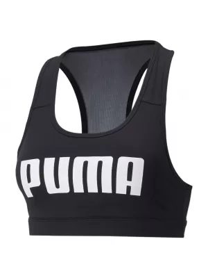 Damen-BH PUMA MID IMPACT 4KEEPS GRAPHIC BRA PM 520306-91 SCHWARZ