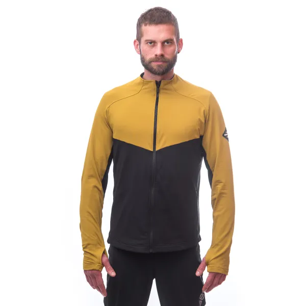  Herren-Sweatshirt SENSOR COOLMAX THERMO 22200058 SCHWARZ/MUSTARD 