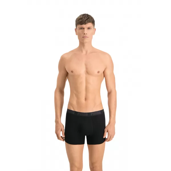  Herren-Boxershorts PUMA BASIC BOXER 2P 88886958 SCHWARZ/SCHWARZ 