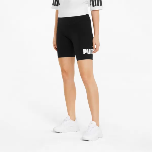  Leggings für Damen PUMA ESS 7 LOGO SHORT LEGGINGS 848347-01 SCHWARZ 