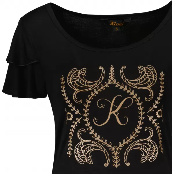  Damen-T-Shirt KIXMI PAMMI SCHWARZ 