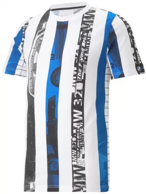Herren-T-Shirt PUMA BMW MMS STRIPED TEE 538139-02 WEIß