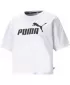 Crop-Top für Damen PUMA ESS CROPPED LOGO TEE 586866-02 WEIß