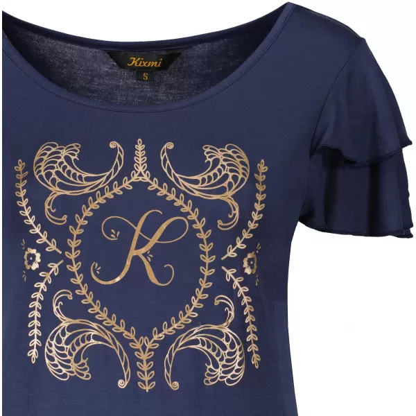  Damen-T-Shirt KIXMI PAMMI DUNKELBLAU 