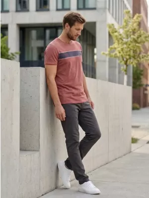 Herren-T-Shirt ALTISPORT ARMAN BURGUND