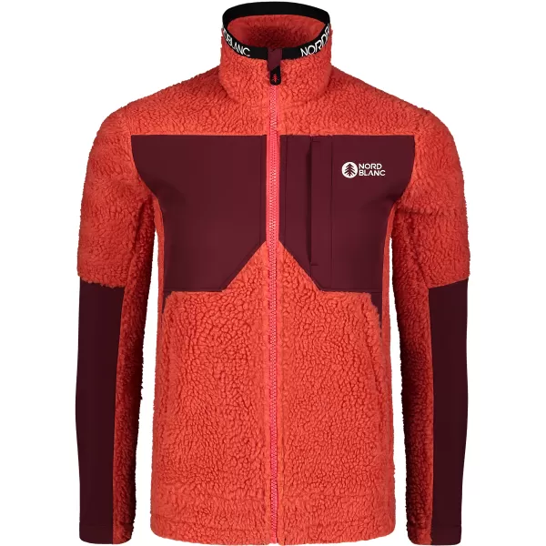  Fleece-Sweatshirt für Damen NORDBLANC PENINSULA NBSFL7654 ROTE KORALLE 
