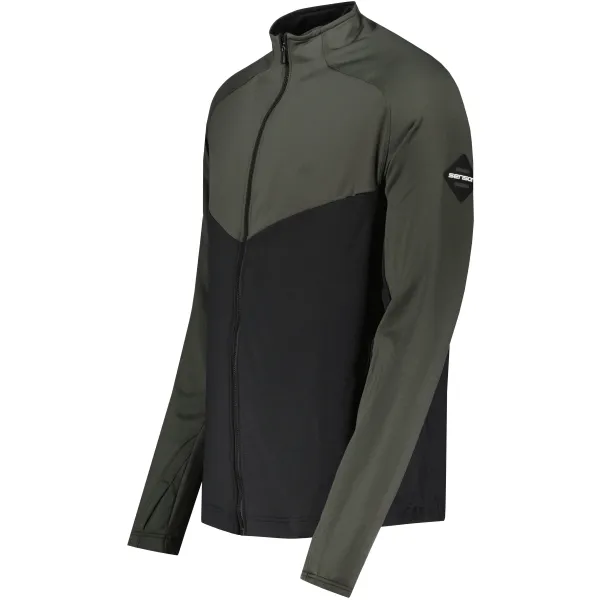  Herren-Sweatshirt SENSOR COOLMAX THERMO 22200057 SCHWARZ/OLIVE GREEN 