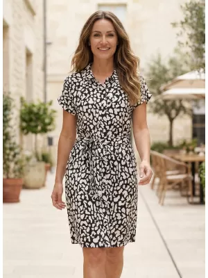 Kleid KIXMI PARISA SCHWARZ-WEISS