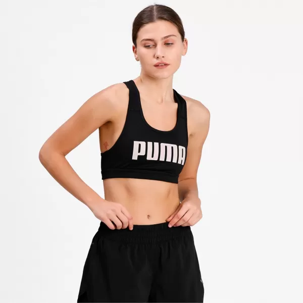  Damen-BH PUMA MID IMPACT 4KEEPS GRAPHIC BRA PM 520306-91 SCHWARZ 