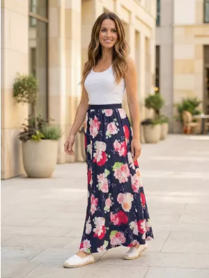 Damenrock KIXMI PEONY DUNKELBLAU