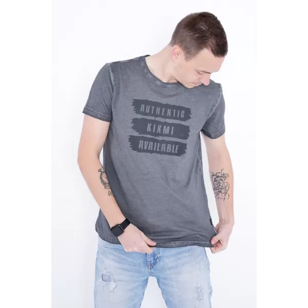  Herren-T-Shirt KIXMI PAUL DUNKELGRAU 