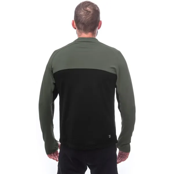  Herren-Sweatshirt SENSOR COOLMAX THERMO 22200057 SCHWARZ/OLIVE GREEN 