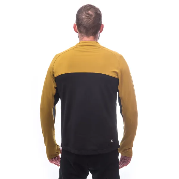 Herren-Sweatshirt SENSOR COOLMAX THERMO 22200058 SCHWARZ/MUSTARD 