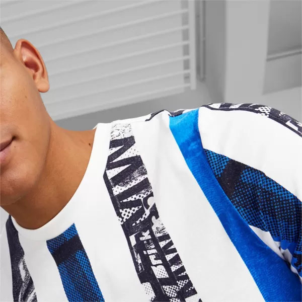  Herren-T-Shirt PUMA BMW MMS STRIPED TEE 538139-02 WEIß 