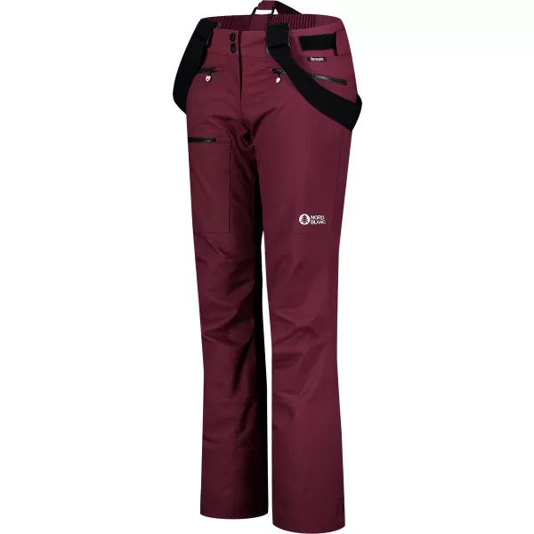  Skihose für Damen NORDBLANC SNOWBALL NBWP7769 BURGUND 