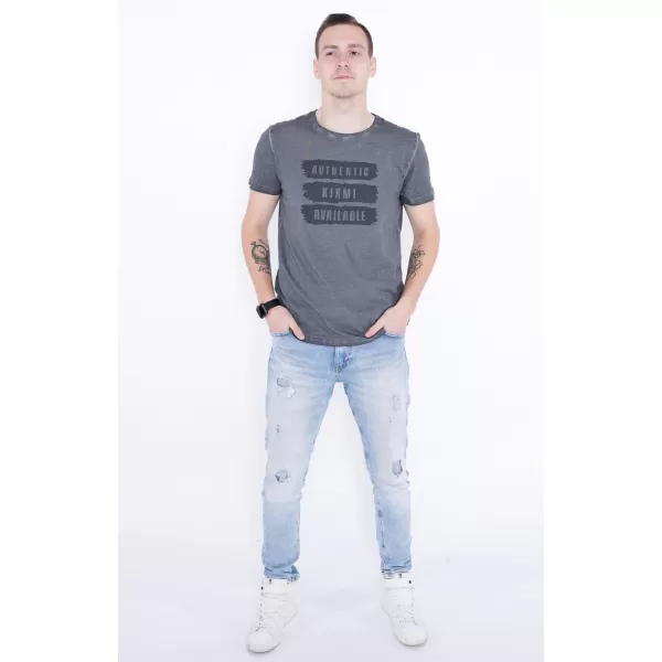  Herren-T-Shirt KIXMI PAUL DUNKELGRAU 