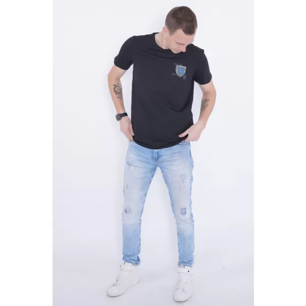  Herren-T-Shirt KIXMI PHIL SCHWARZ 