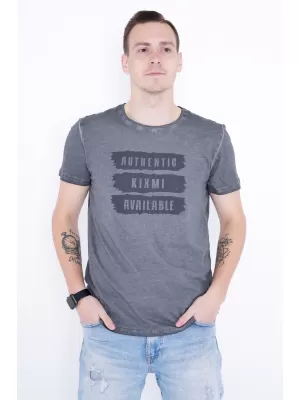 Herren-T-Shirt KIXMI PAUL DUNKELGRAU
