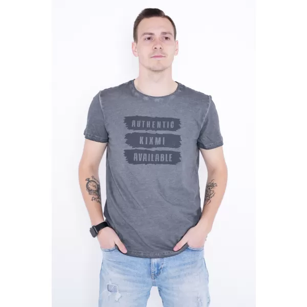  Herren-T-Shirt KIXMI PAUL DUNKELGRAU 