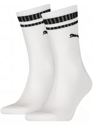 Socken PUMA CREW HERITAGE STRIPE 2P UNISEX 90794402 WEIß