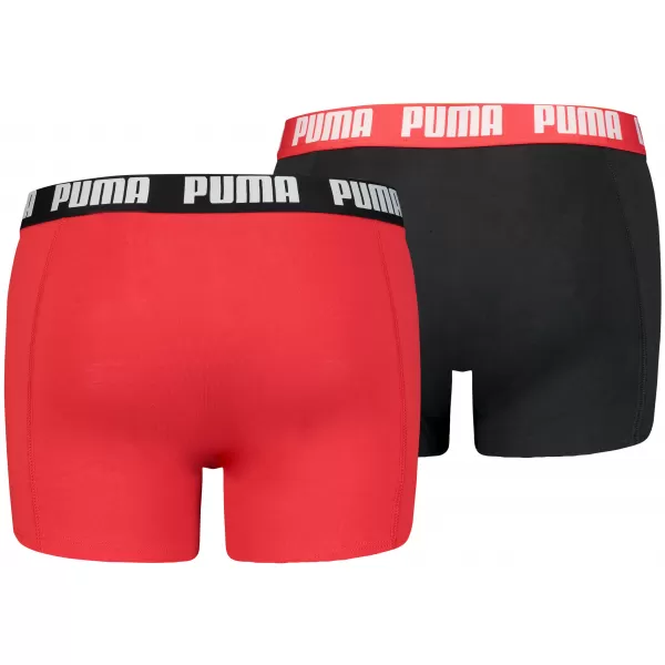  Herren-Boxershorts PUMA BASIC BOXER 2P 90682309 ROT/SCHWARZ 