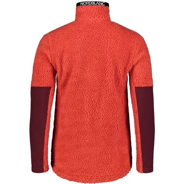  Fleece-Sweatshirt für Damen NORDBLANC PENINSULA NBSFL7654 ROTE KORALLE 