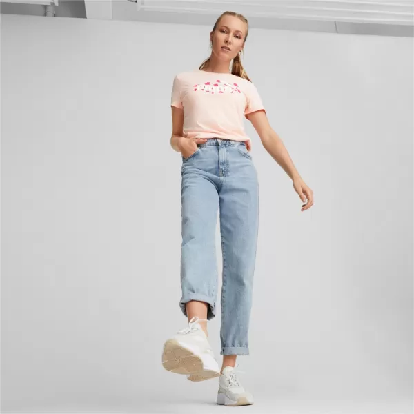  Damen-T-Shirt PUMA ESS+ ANIMAL TEE 673687-66 ROSA 