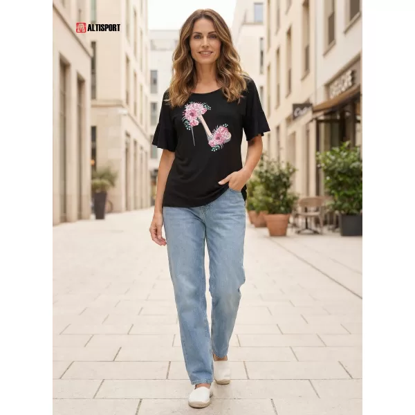  Damen-T-Shirt KIXMI PALIMA SCHWARZ 